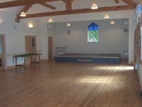 Newly refurbished main hall and stage.